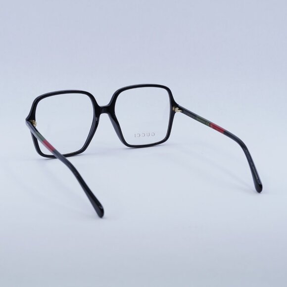 Gucci GG1003O 008 Eyeglasses Shiny Black 53mm Square Frame - Picture 10 of 11